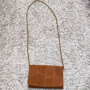 NWOT Faux Suede / Faux Leather Crossbody Bag